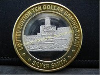 WENDOVER, NV $10 Casino Coin "SILVER SMITH CASINO