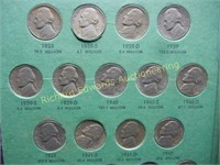1938-1962 Jefferson Nickel set. 11 Silver