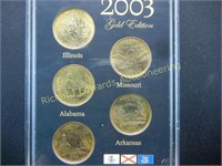 2003 P, D, GOLD Quarter Sets.