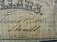 1864 Confederate States of America $5 Richmond