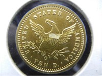REPLICA US $10 GOLD PIECE. THIS IS A COPY, ITS