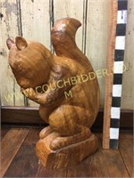 Large hand carved squirrel