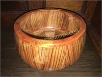 Intricate hand carved/hand turned wooden bowl