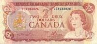 CANADIAN 1974 $2 DOLLAR RADAR NOTE 6286826