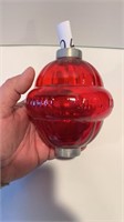 Red belted lighting rod ball