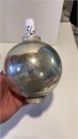 Metallic silver 6 inch ball some flaking