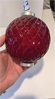 Ruby red quilted 6 inch ball George Thompson