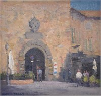 Kasey Sealy (1961-), Village entrance Lucignano