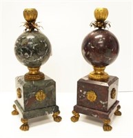 Pair of French Empire ware candlesticks