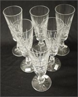 Six Waterford Kylemore champagne flutes