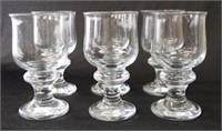 Six contemporary goblets / wine glass