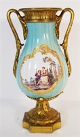 Meissen fluted vase with ormolu