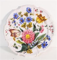 Le Nove (Italy) faience plate, flowers