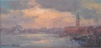 Kasey Sealy (1961-), Brooding sunset Venice