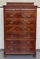 Late Victorian mahogany chest on chest