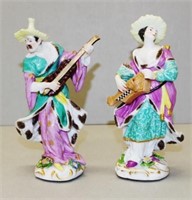 Pair Samson of Paris Chinese Musician figures