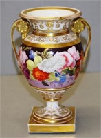 Antique English hand painted urn vase