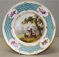 Antique English porcelain decorated plate