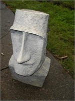 Polynesian Fiberglass head Statue 24Ó damaged