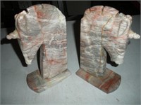 Marble Unicorn Book Ends