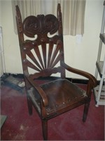 Oak Arm chair 23 x 25 x 54