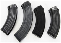 (4)  AK-47 Steel Magazines Ribbed Back 7.62x39