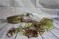 Lot of Vintage Items Hanging lamp strung beads