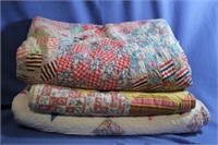 3 Vintage Hand Stitched Quilts