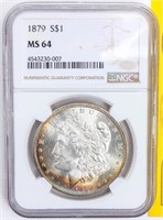 Coin 1879 Morgan Silver Dollar NGC MS64