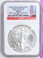 Coin 2012-S United States Silver Eagle NGC MS69