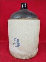 Antique Three Gallon Stoneware Crock