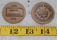 LARGE ASSORTMENT OF BUFFALO WOODEN NICKEL TOKENS