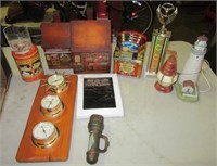 Box of items including Historical American
