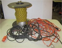 Various Extension Cords & Spool with Partial