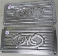 (2) Aluminum GMC plates. Measures 5" x 10.5".