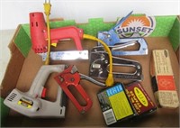 (2) Electric staplers, (3) Hand staples and