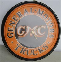 General Motor Trucks battery clock. Measures 14"