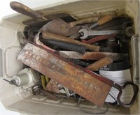 Cement trowels, files, hammers, wrenches, etc.