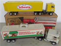 (3) Die cast semi trucks and trailers including