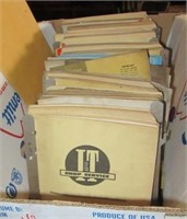 Large box of shop manuals including Oliver,