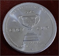 1972 Grey  Cup Medallion