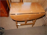 Small Wood Drop Leaf Stand