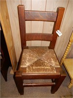 Mission Oak Style Rush Seat Chair