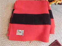 Hudson Bay style blanket (Orlaskan), red/black,