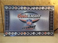 Large Coors Light / NFL Tin Sign