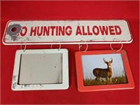 Metal Hunting Allowed Sign and Frames
