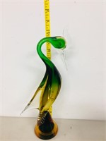 beautiful art glass bird-12" tall