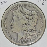 1882 S MORGAN DOLLAR  VG