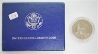 1986 S PROOF LIBERTY HALF DOLLAR W BOX PAPERS