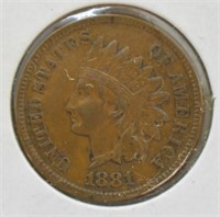 1881 INDIAN HEAD CENT  XF
